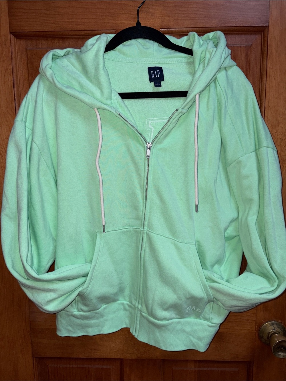 GAP Light Mint Green Full-Zip Hoodie